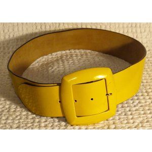 Yellow Patent Leather Belt, 40 inches in length